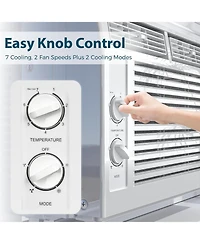 Antarctic Star 5000 Btu Window Air Conditioner, Quiet Cooling with Easy Knob Control