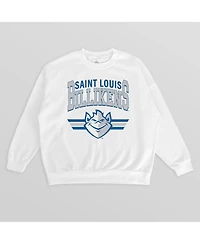 Gameday Couture Women's White Saint Louis Billikens Oversized Premium Fleece Sweatshirt