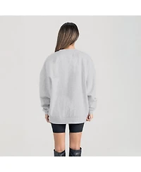 Gameday Couture Women's Ash Illinois Fighting Illini Oversized Tradition Refined Premium Fleece Sweatshirt