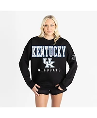 Gameday Couture Women's Black Kentucky Wildcats Oversized Level Up Label Premium Sweatshirt