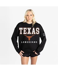 Gameday Couture Women's Black Texas Longhorns Oversized Level Up Label Premium Sweatshirt