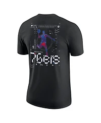 Nike Men's Black Philadelphia 76ers Courtside Air Traffic Control Max90 T-Shirt