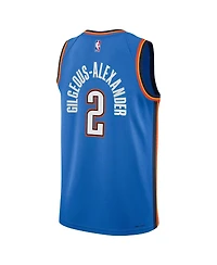 Nike Big Boys and Girls Shai Gilgeous-Alexander Blue Oklahoma City Thunder Swingman Jersey - Icon Edition