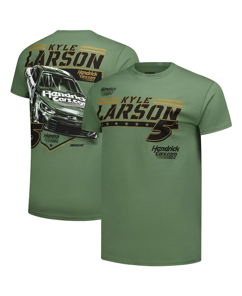 Classic Ink Usa Men's Hunter Green Kyle Larson Crewneck T-Shirt