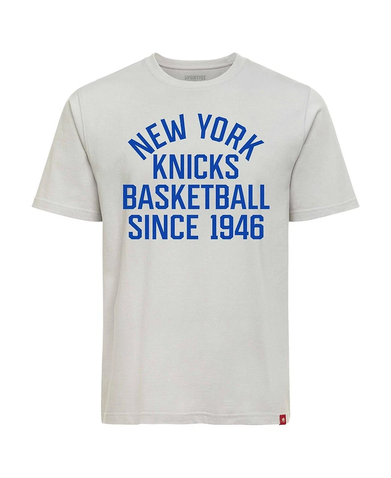 Sportiqe Men's and Women's Gray New York Knicks Genuine Issue Collection Duke T-Shirt