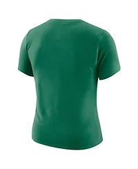 Nike Women's Kelly Green Boston Celtics Courtside Modest Cropped Tri-Blend T-Shirt