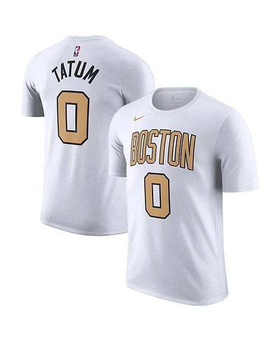 Nike Men's and Women's Jayson Tatum White Boston Celtics 2025/26 City Edition Name & Number T-Shirt