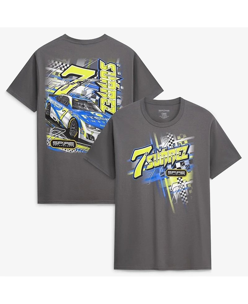 Spire Motorsports Men's Charcoal Daniel Suarez 7 Freeway Insurance T-Shirt