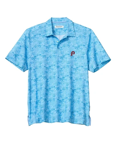 Tommy Bahama Men's Light Blue Philadelphia Phillies Coast Palm Retreat IslandZone Polo Shirt