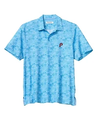 Tommy Bahama Men's Light Blue Philadelphia Phillies Coast Palm Retreat IslandZone Polo Shirt