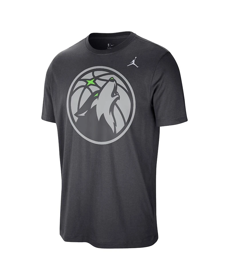 Jordan Men's Anthracite Minnesota Timberwolves Statement Edition Essential T-Shirt