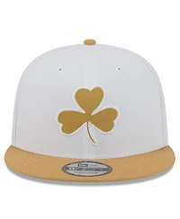 New Era Men's White/Gold Boston Celtics 2025/26 City Edition 9FIFTY Snapback Hat