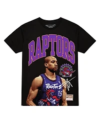 Mitchell & Ness Men's Vince Carter Black Toronto Raptors Hardwood Classics Player Arch T-Shirt