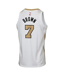 Nike Big Boys and Girls Jaylen Brown White Boston Celtics 2025/26 City Edition Swingman Jersey