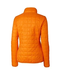Cutter & Buck Women's Orange Detroit Tigers Rainier PrimaLoft Eco Full-Zip Puffer Jacket