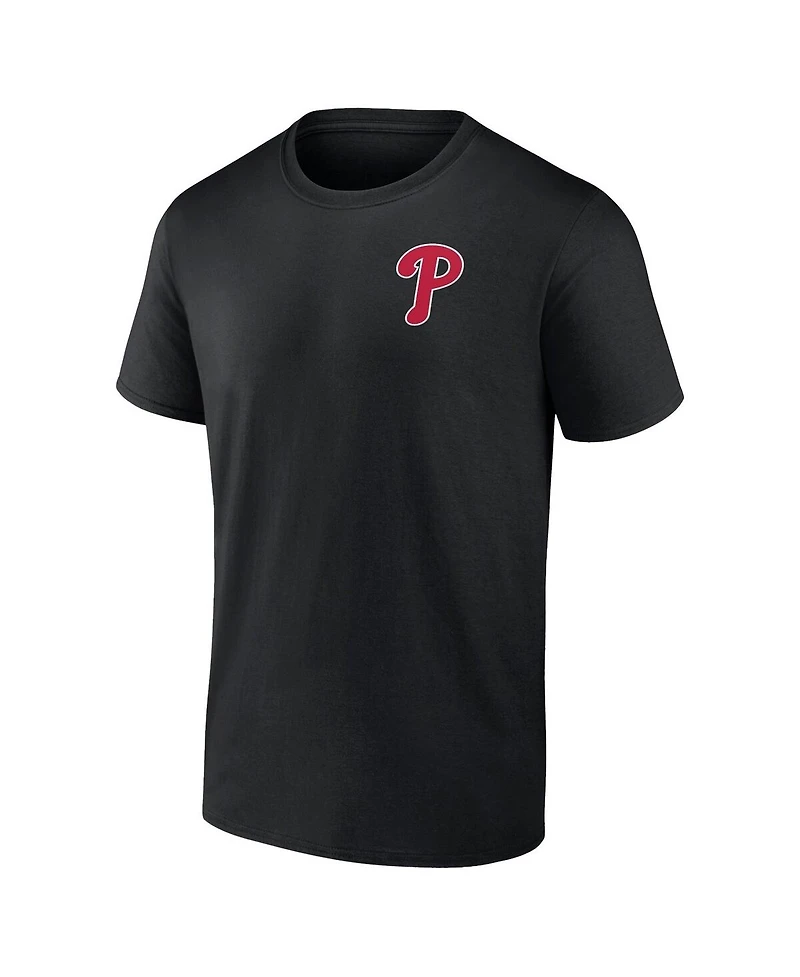 Fanatics Men's Profile Black Philadelphia Phillies Big & Tall Two-Sided Graphic T-Shirt