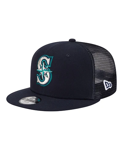 New Era Big Boys and Girls College Navy Seattle Mariners 9FIFTY Trucker Snapback Hat