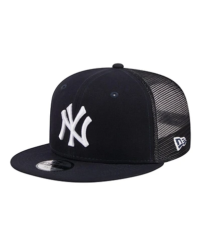New Era Big Boys and Girls Navy New York Yankees 9FIFTY Trucker Snapback Hat