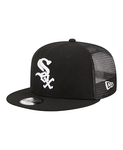 New Era Big Boys and Girls Black Chicago White Sox 9FIFTY Trucker Snapback Hat