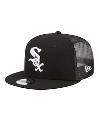 New Era Big Boys and Girls Black Chicago White Sox 9FIFTY Trucker Snapback Hat