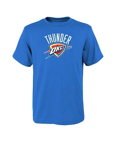 Outerstuff Big Boys and Girls Blue Oklahoma City Thunder Primary Logo T-Shirt