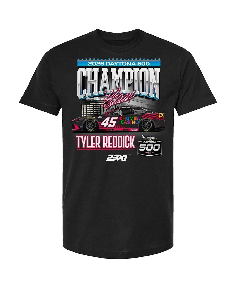 Checkered Flag Sports Men's Black Tyler Reddick 2026 Daytona 500 Champion T-Shirt