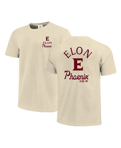 Image One Men's Cream Elon Phoenix Comfort Colors Mascot Overlay T-Shirt