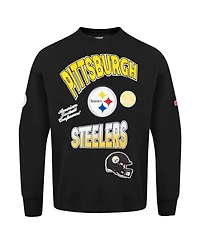 Pro Standard Men's Black Pittsburgh Steelers Turn It Up Drop Shoulder Pullover Sweatshirt
