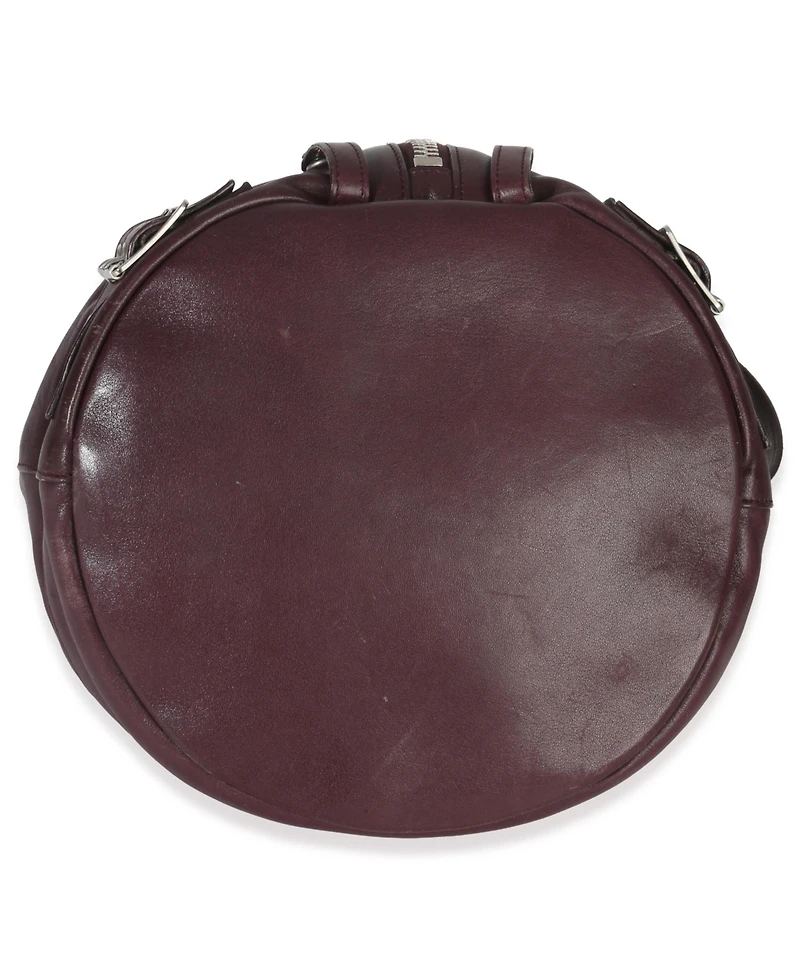 Pre-Owned Saint Laurent Bordeaux Smooth Calfskin Medium Rider Bucket Bag