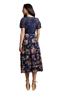 Oasis Women's Lace Bodice Midi Dress