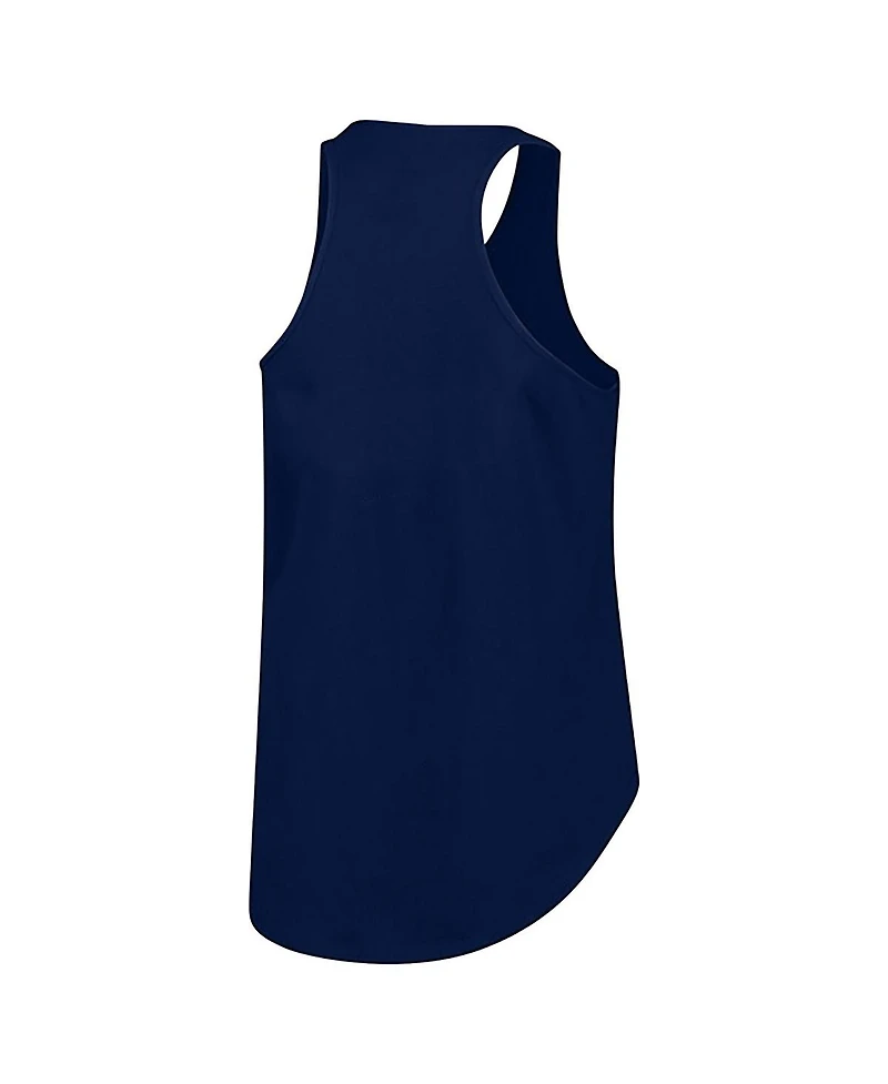 Fanatics Women's Profile Navy Atlanta Braves Plus Wordmark Racerback Scoop Neck Tank Top