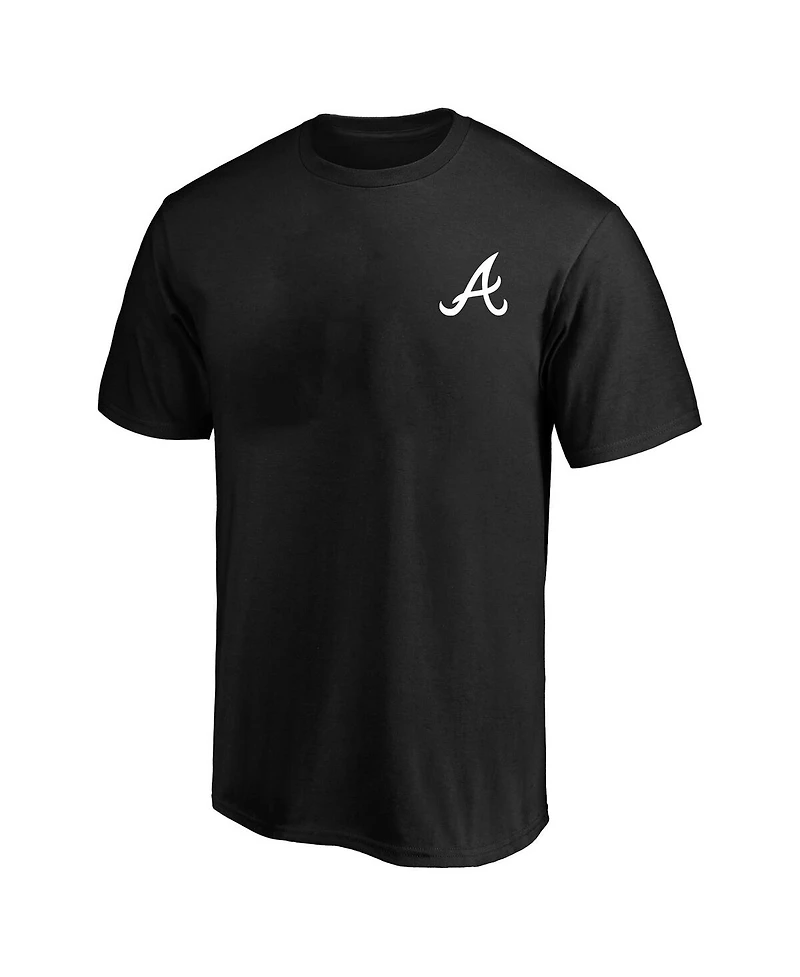 Fanatics Men's Profile Black Atlanta Braves Big & Tall Two-Sided Graphic T-Shirt