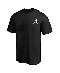 Fanatics Men's Profile Black Atlanta Braves Big & Tall Two-Sided Graphic T-Shirt