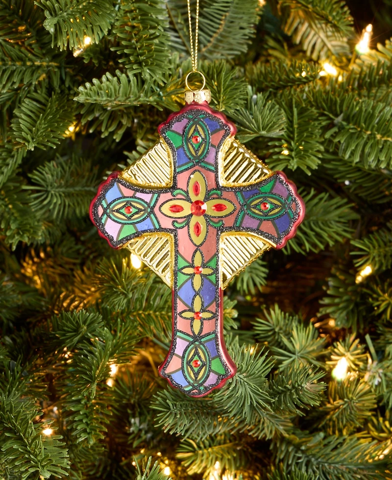 Holiday Lane Blessed Cross Ornament, Macy's Exclusive