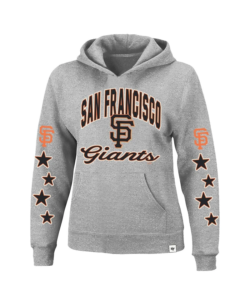 '47 Brand Women's Heather Gray San Francisco Giants Plus Starry Eye Hoodie