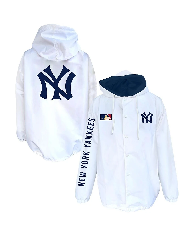 Mitchell & Ness Men's White New York Yankees Big Tall Full-Snap Hooded Jacket