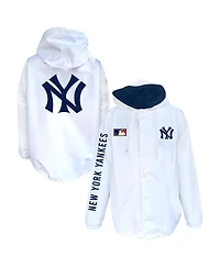 Mitchell & Ness Men's White New York Yankees Big Tall Full-Snap Hooded Jacket