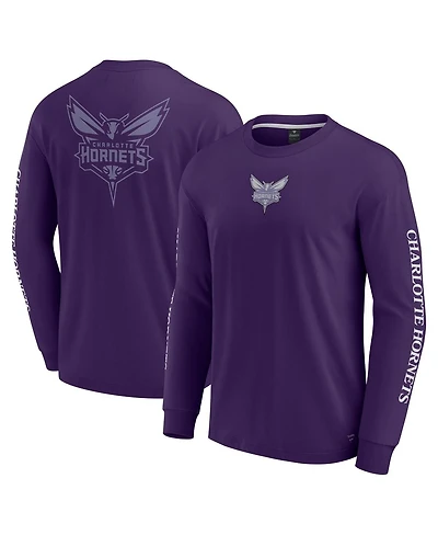 Fanatics Men's Purple Charlotte Hornets Elements Strive Long Sleeve T-Shirt