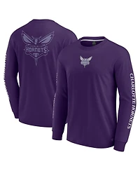 Fanatics Men's Purple Charlotte Hornets Elements Strive Long Sleeve T-Shirt