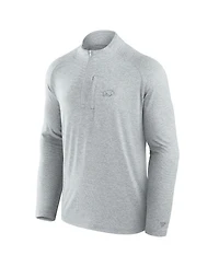 Fanatics Men's Gray Arkansas Razorbacks Mock Neck Half-Zip Pullover Jacket