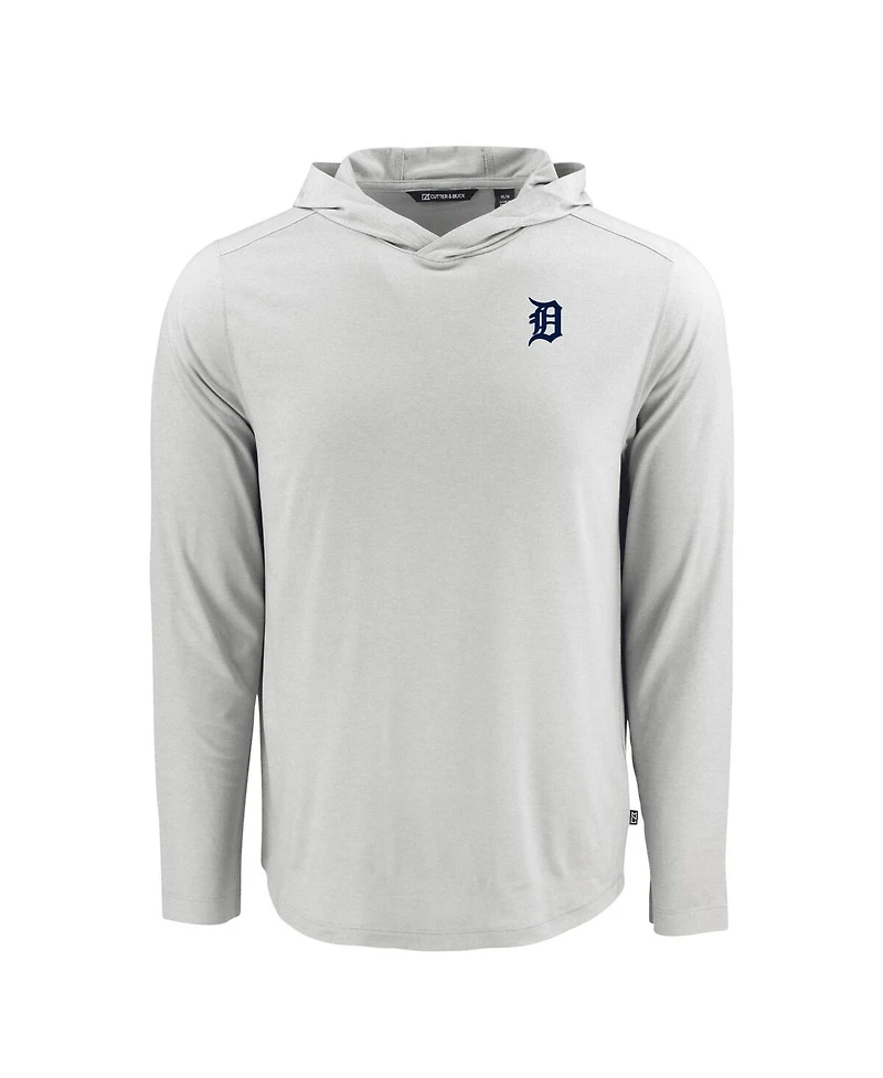 Cutter & Buck Men's Gray Detroit Tigers Coastline Epic Comfort Eco Hoodie Long Sleeve T-Shirt