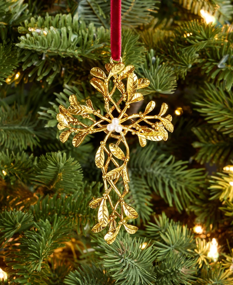 Holiday Lane Blessed Branch Cross Ornament, Macy's Exclusive