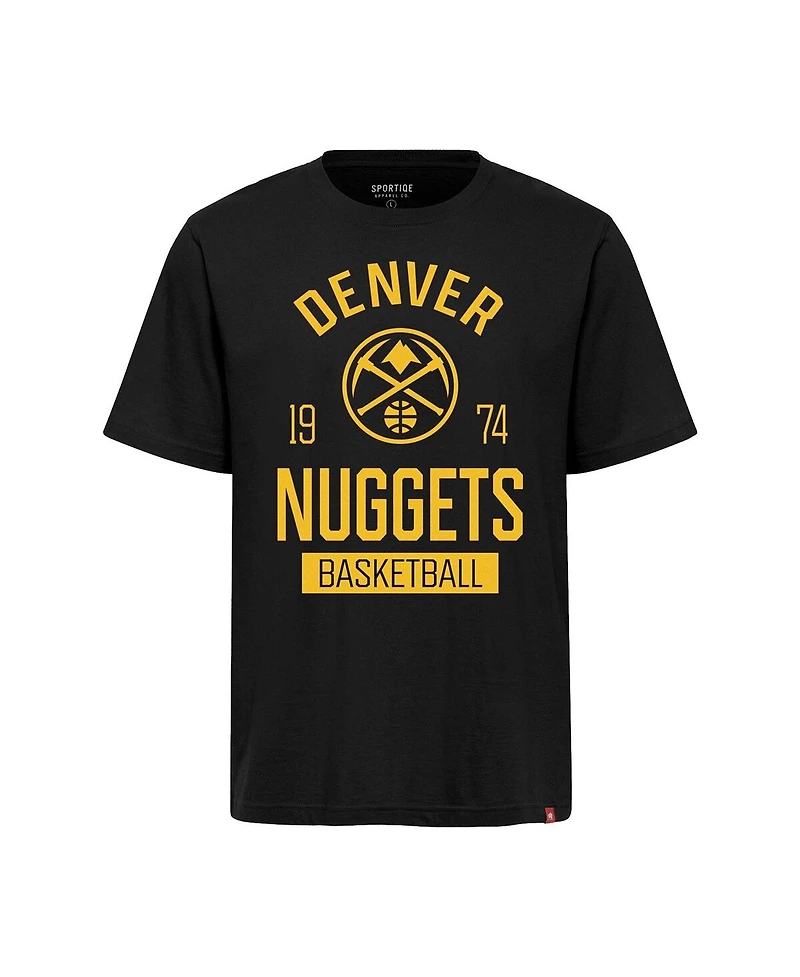 Sportiqe Men's and Women's Black Denver Nuggets Duke Premium T-Shirt