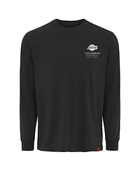 Sportiqe Men's and Women's Adult Anthracite Los Angeles Lakers Athletic Club Collection Sherwood Relaxed Fit Premium Long-Sleeve T-Shirt