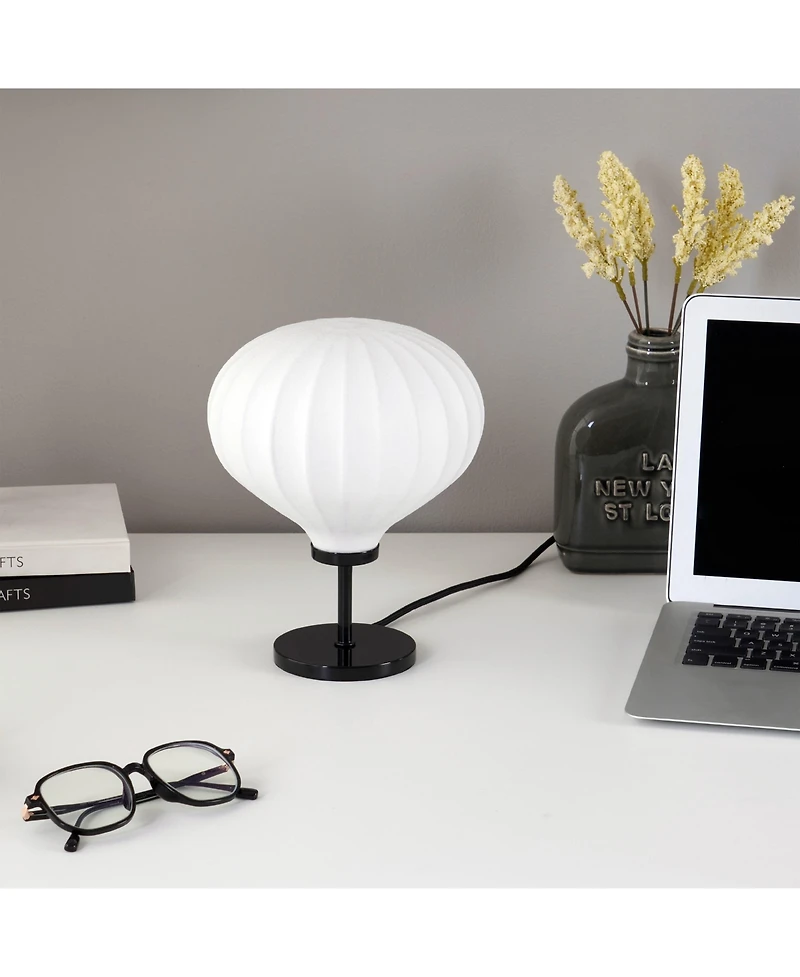 Brightech Nimbus Modern Led Table Lamp with White Balloon Resin Fabric Shade