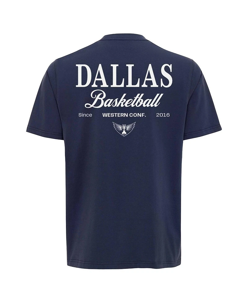 Sportiqe Men's and Women's Blue Dallas Wings Athletic Club Collection Duke Relaxed Fit Premium T-Shirt