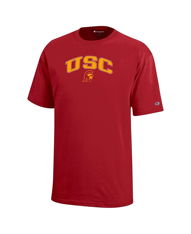 Champion Big Boys and Girls Cardinal Usc Trojans Arch Over Logo T-Shirt