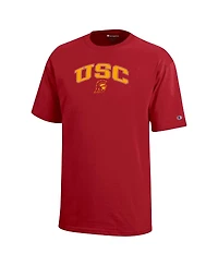 Champion Big Boys and Girls Cardinal Usc Trojans Arch Over Logo T-Shirt