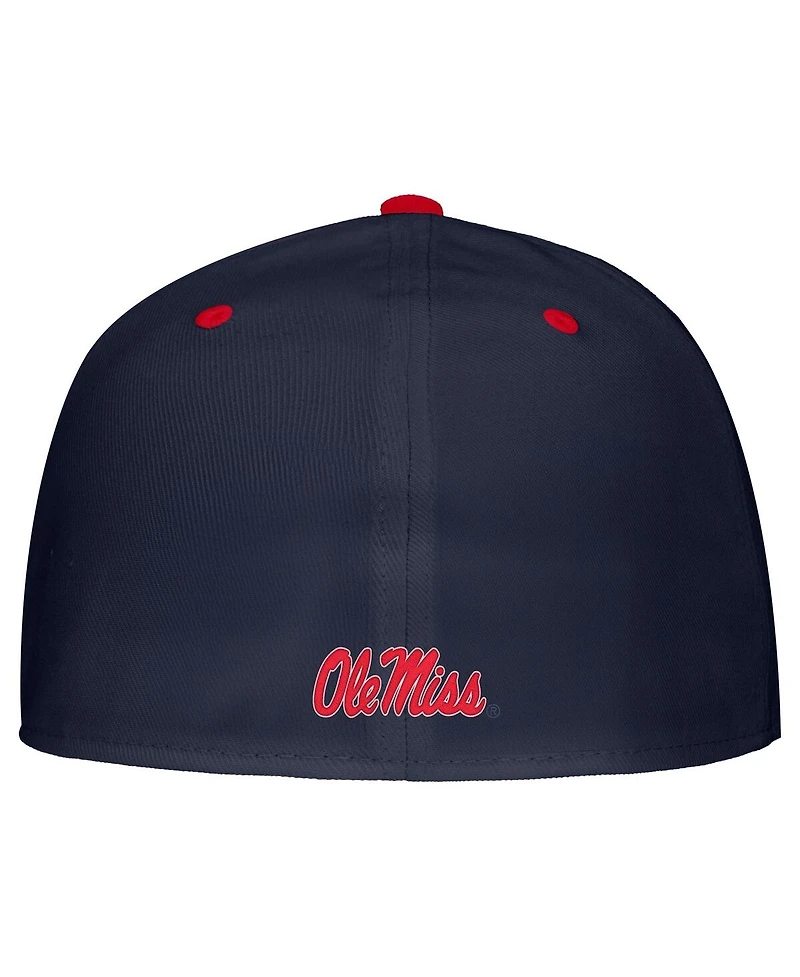 Nike Men's Navy Ole Miss Rebels 2025 On-Field True Dri-fit Fitted Hat