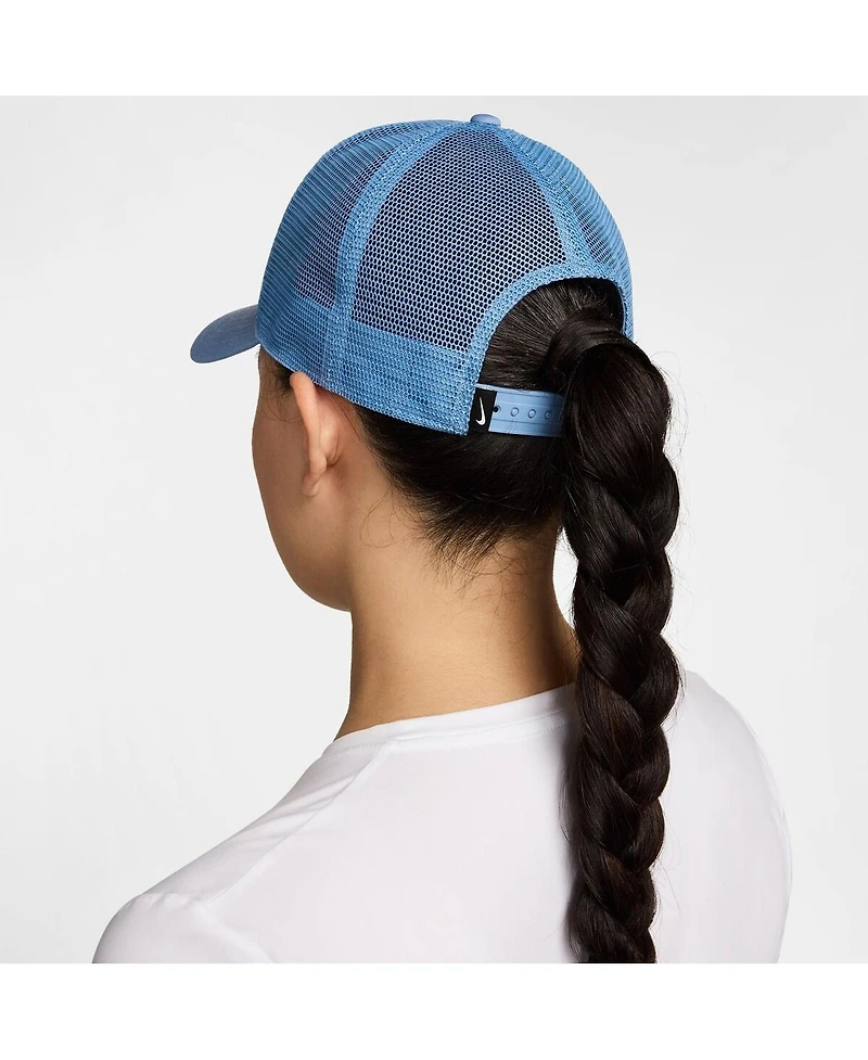 Nike Men's and Women's Light Blue Swoosh Rise Trucker Adjustable Hat